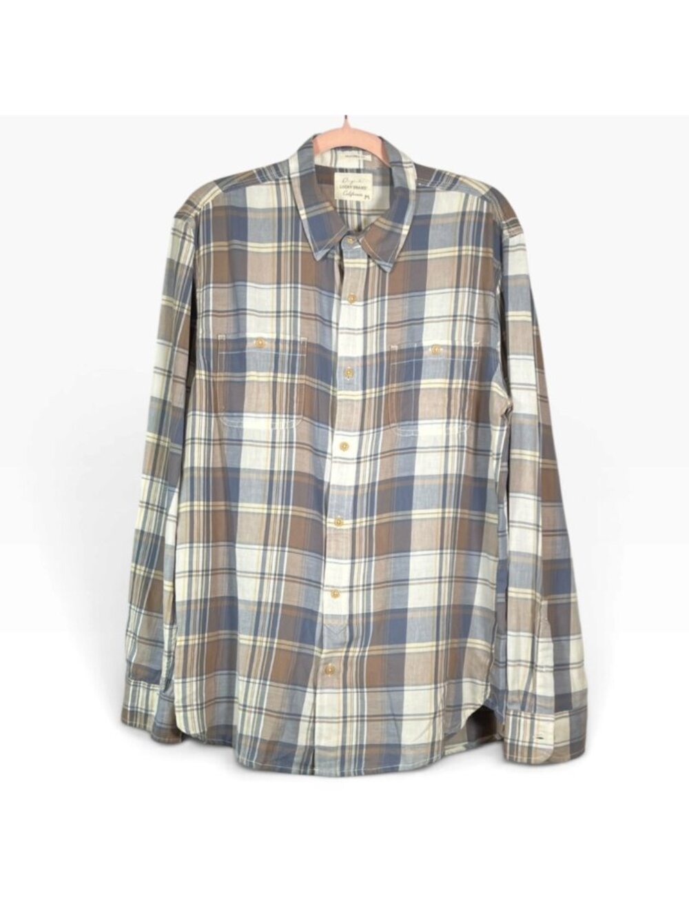 Shut Eye Hulu Production Wardrobe Lucky Brand Plaid Shirt Men M Hollywood